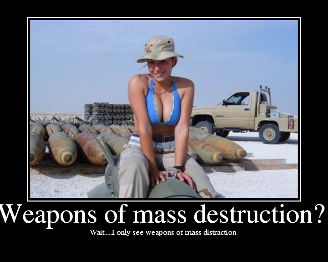 Wait.....I only see weapons of mass distraction.
