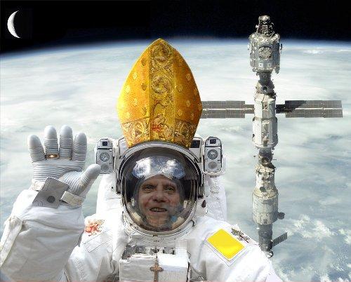 pope benedict in the space