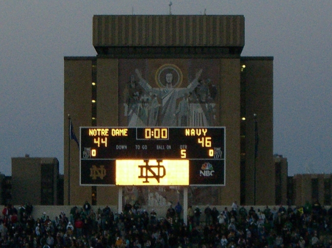 Navy beats Notre Dame!
