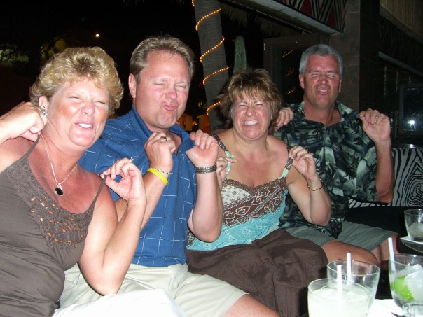 in cabo san lucas mexico for my senior trip my 3 girlfriends and i tought my parents left and their friends right how to do the thizzle dance, it was priceless!