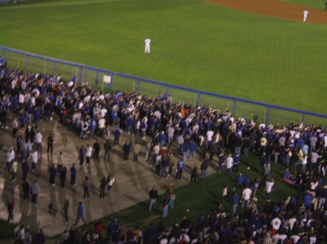 Dodger Fans At The Dodgers vs. Boston Game