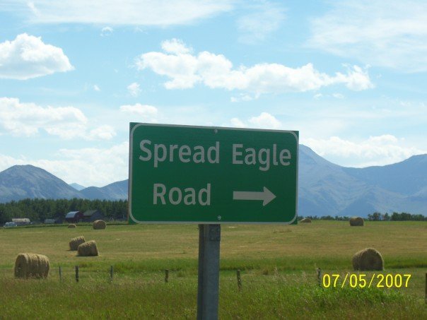 funny sign in southern alberta