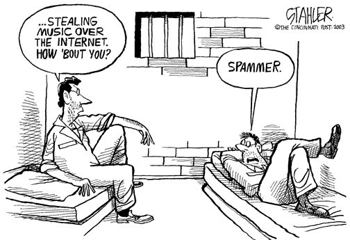 Stahler The Cincinnat Post2003 ... Stealing Music Over The Internet. How 'Bout You? Spammer