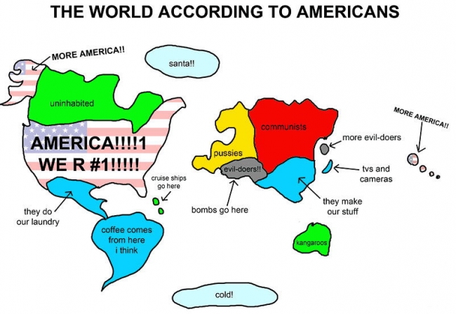 funny picture of world according to americans