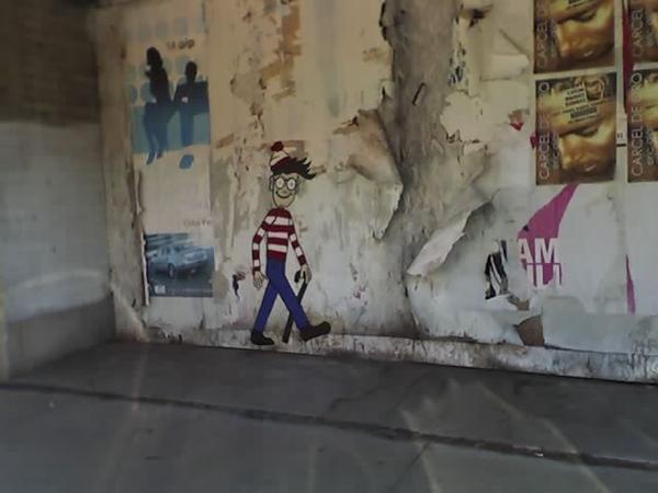 While driving though Downtown Houston, I believe I may have found Waldo. . . . What do you think???