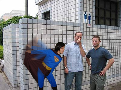 Even Superheroes poop... I wouldn't go in there if I were you