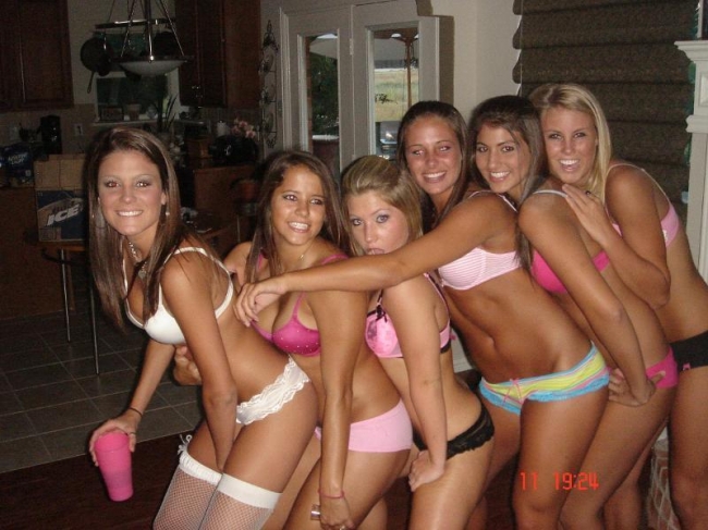 Hot Girls Drunk in Lingerie!