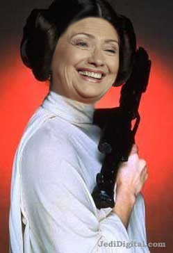 For all the boys out there who always dreamed of banging Princess Leia, here is Hillary to fulfill your fantasy. Enjoy....she's even winking at you. 