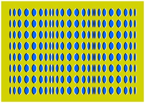 You look at the picture, focus on it. Is it moving?

If it's moving rapidly  extreme stress.