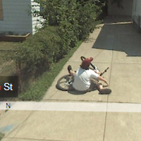 Google Street View Bike Crash