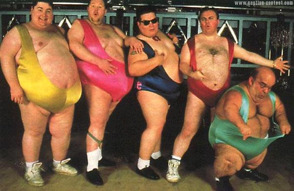 Stupid fat gays in spandex