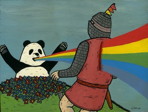panda rainbow