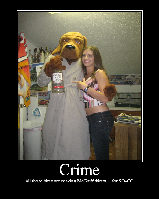 All those bites are making McGruff thirsty......for SO-CO