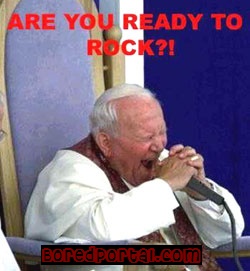 the pope rockin out!
