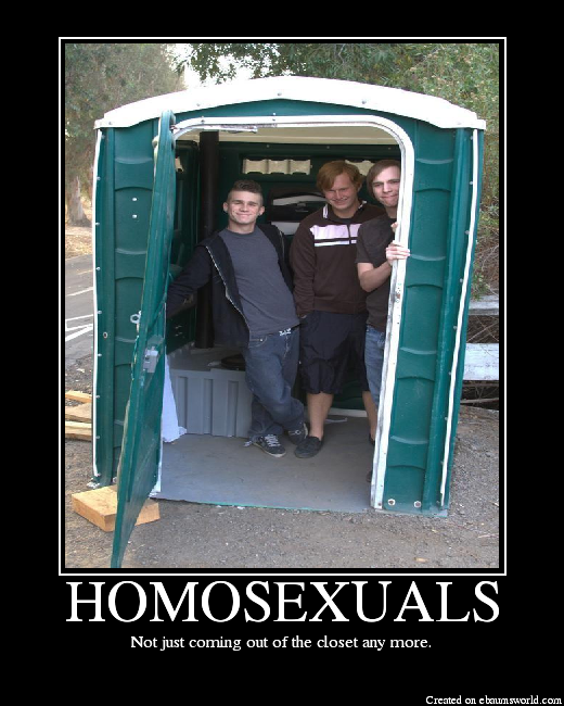 Not just coming out of the closet any more.