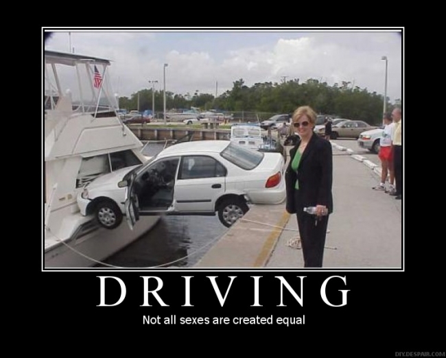 de-motivational poster woman driver