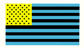 Stare at this flag for about 30 seconds, then close your eyes. You will see the flag and its true colors.  