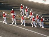the herald trumpets from the rose parade. Im the one in front.
