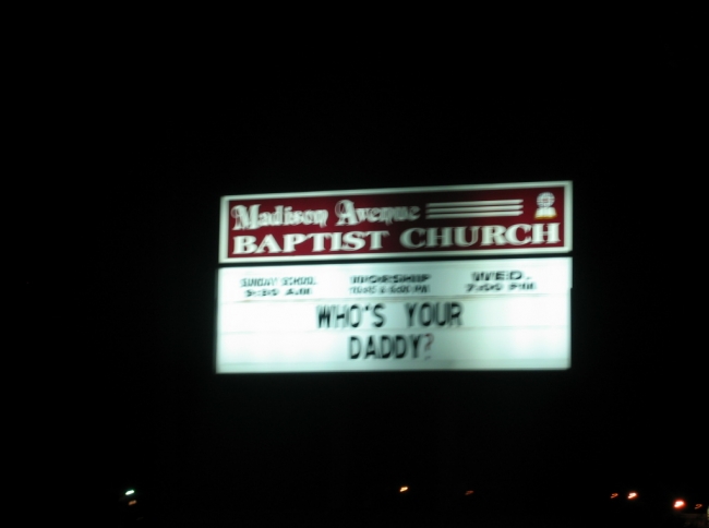 That's my kind of Baptist Church!