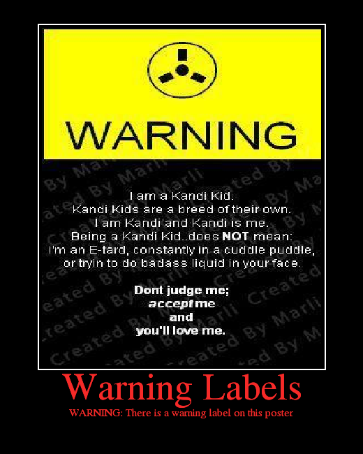 WARNING: There is a warning label on this poster