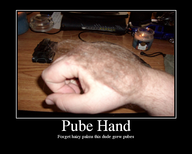Forget hairy palms this dude grew pubes