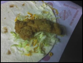 chicken strip from mcdonalds snack wrap