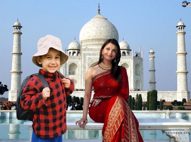 Aishwarya Rai at the Taj Mahal