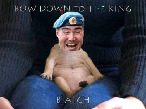 bow down to the man-dog...