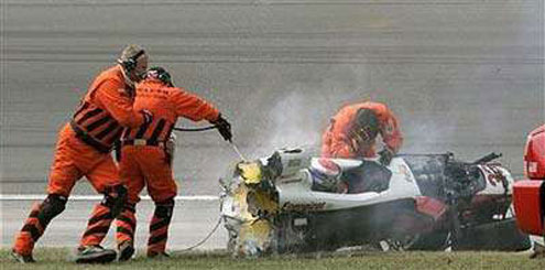 F1 crash