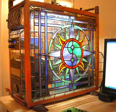 stained glass pc case