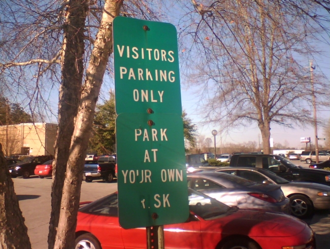 Park at your own risk