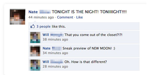 People getting owned on facebook.
