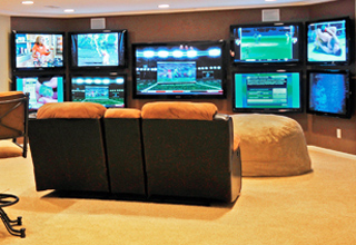 <p>Building your own man cave is one of the greatest moments in a man's life, so enjoy these awesome examples since your significant other won't let you have your own.</p>