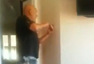 A husband gives his wife a scare with the classic "fake electrocution" prank.
