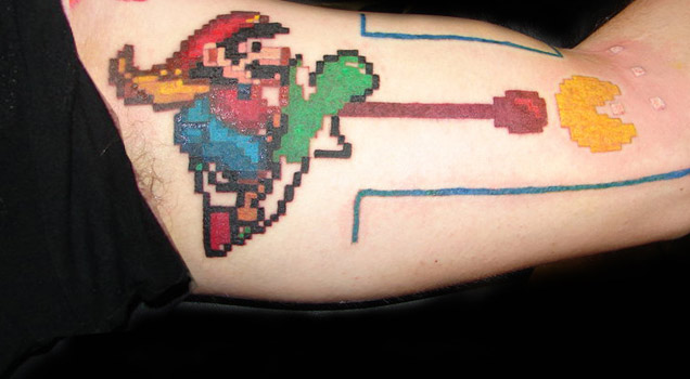 BzzztLife Tattoo  Pixel Art Or 8Bit Art Tattoo  Krusty The Clown   YouTube