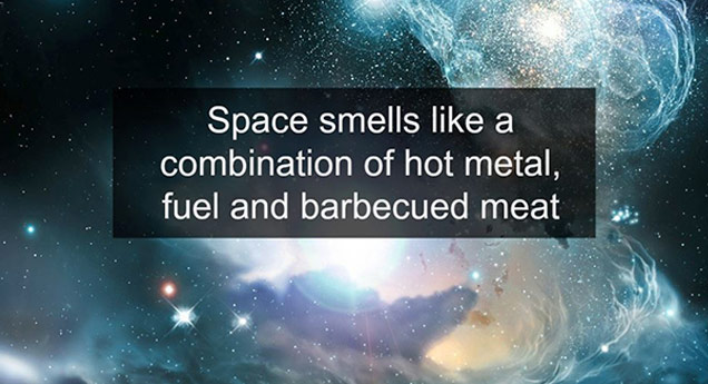 scientific facts - Space smells a combination of hot metal, fuel and barbecued meat