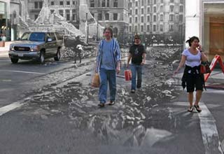 Since 2010, San Francisco photographer Shawn Clover has been working on a striking series of then and now composite photos of the 1906 San Francisco earthquake. 