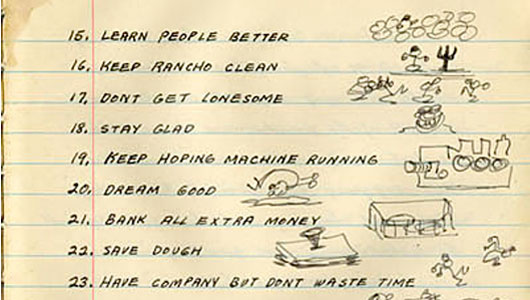 Woody Guthrie's New Years Resolutions For 1942