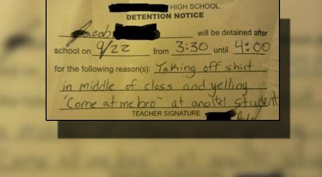 school detention