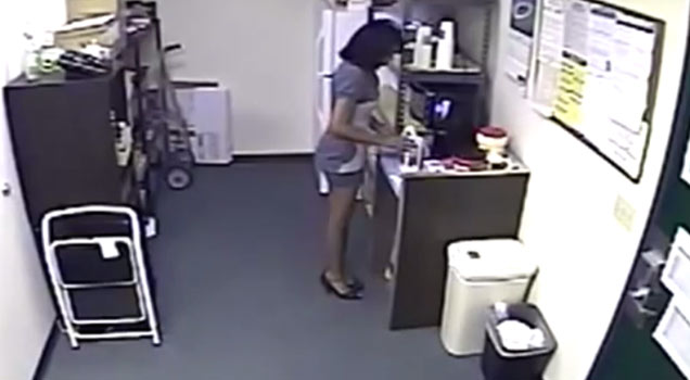 CCTV Captures Woman 