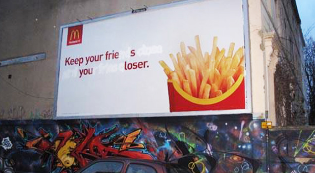 creative vandalism - Keep your frie 5 loser.