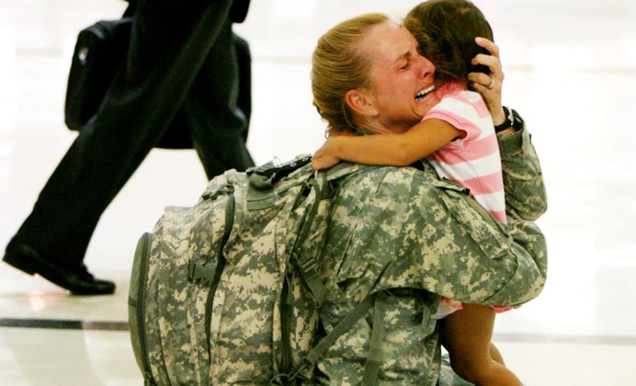 Terri Gurrola is reunited with her daughter after serving in Iraq for 7 months