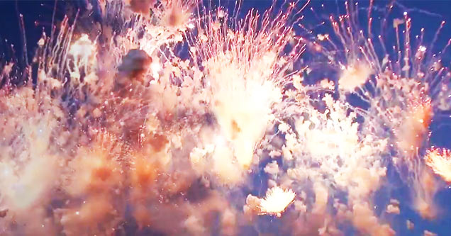 fireworks exploding