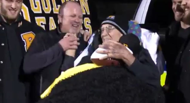 dying man at football game