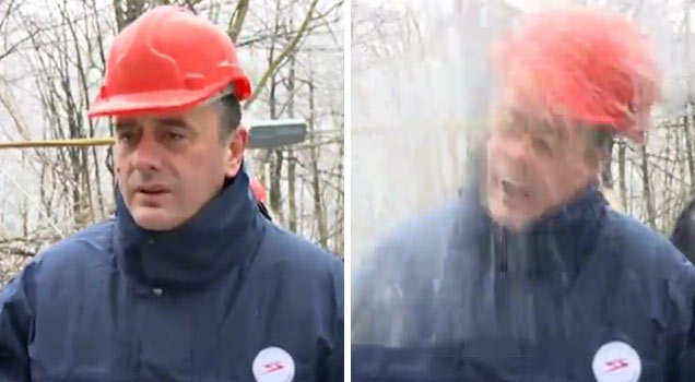 hard hat saves man's head