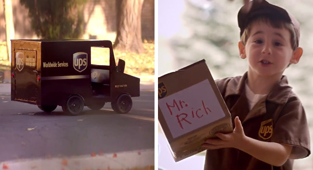 4 year old ups delivery driver