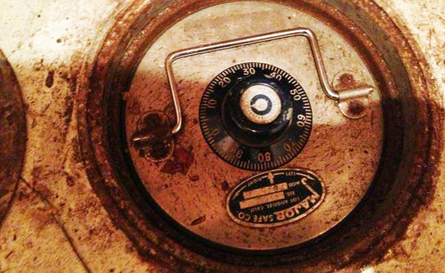 old rusty safe