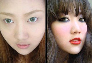 The difference a little (a lot) of makeup can make is stunning.