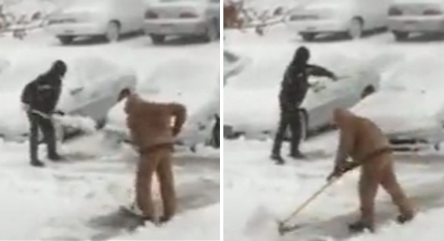 Shoveling Snow Onto Cars