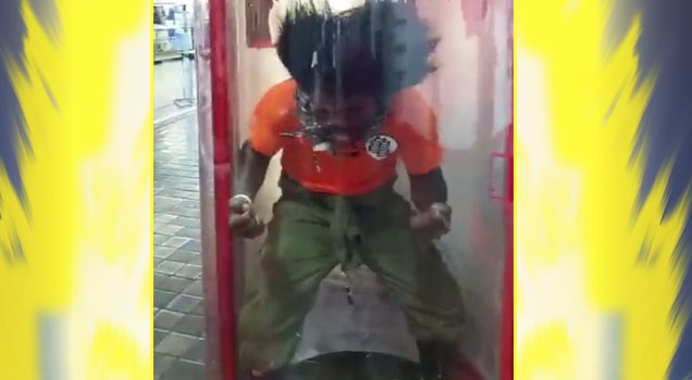 super saiyan at mall